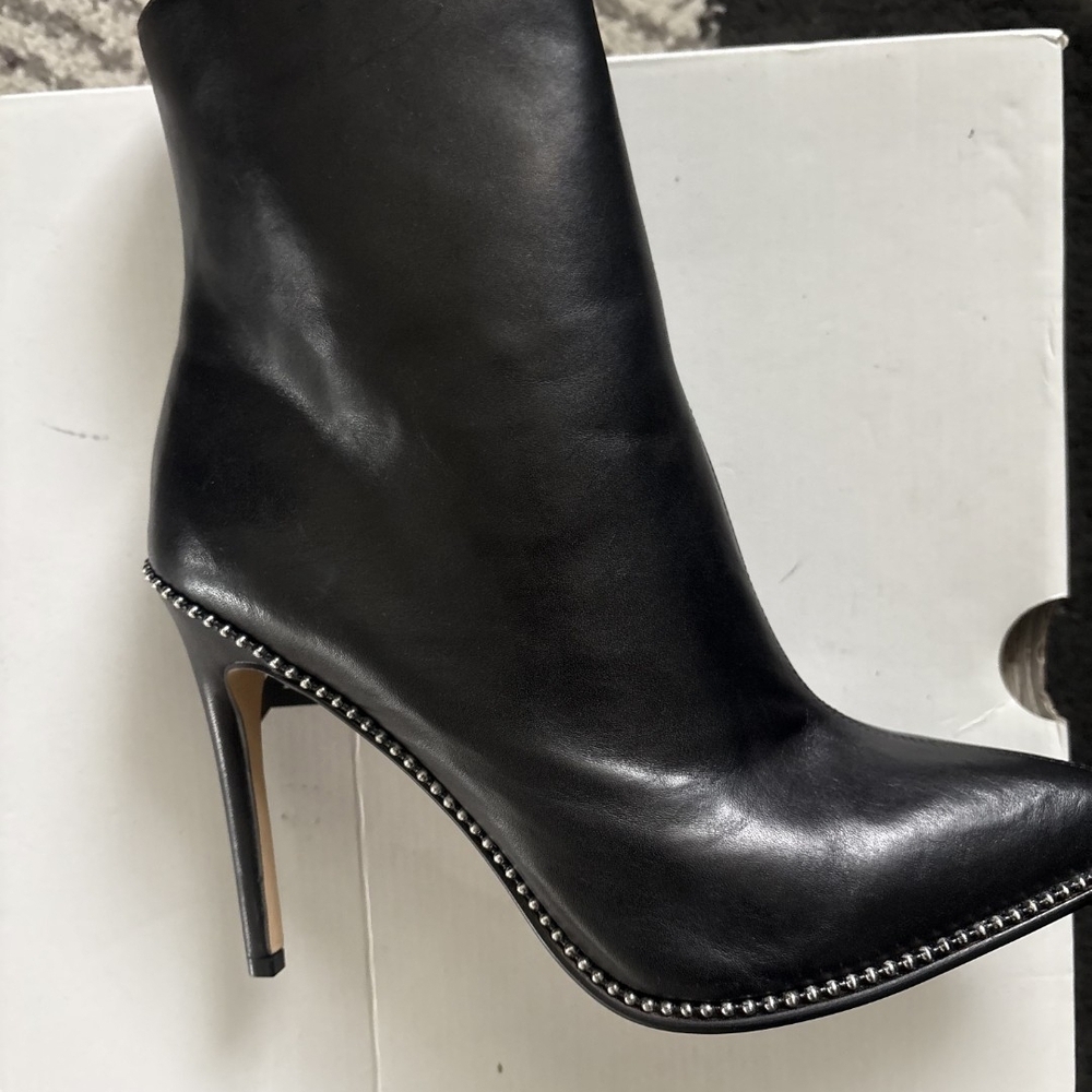 Aldo Black Studded Ankle Boots